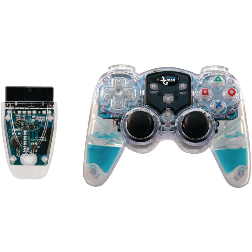 DREAMGEAR DGPN-524 PlayStation(R)2 Lava Glow Wireless Controller (Blue)