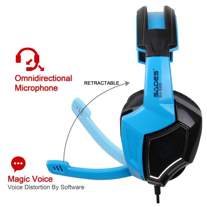 SADES 920 Stereo Surround Gaming Headset Headband MicHeadphone